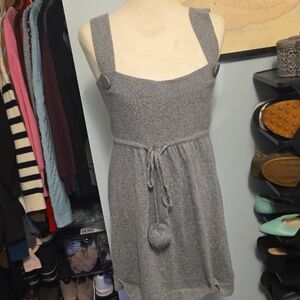 BCBGMAZRIA Gray Angora Wool Blend Overall Skirt Small